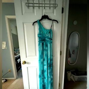 Brand new one shoulder dress blue